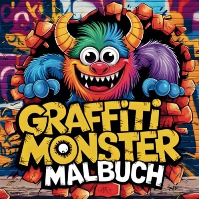 Abbildung von Graffiti Monster Malbuch für Kinder und Teenager: 50 Street Art Motive zum Ausmalen Entspannen