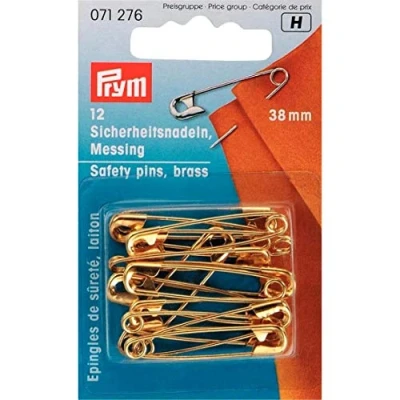 Abbildung von Prym Sicherheitsnadeln, Nr.2, 38mm, goldfarbig, Messing
