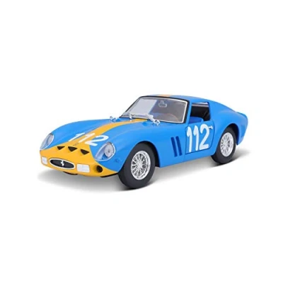 Abbildung von Bburago Modellauto Ferrari 250 GTO #112 (hellblau), Maßstab 1:24, Originalgetreue Innenausstattung