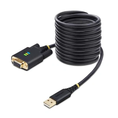 Abbildung von StarTech.com 3m USB Null Modem Kabel, COM Retention, FTDI, A zu RS232 Nullmodemkabel, Wechselbare DB9 Schrauben/Muttern
