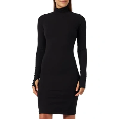 Abbildung von G Star SLIM RIB Dress MOCK L\S WMN Jerseykleid, Damen, Größe: XL, Dark black