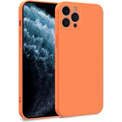 Abbildung von MyGadget Hülle kompatibel mit iPhone 11 Pro Zweilagige Handyhülle Kameraschutz Cover Innenfutter &amp; Silikon außen Orange