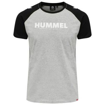 Abbildung von Hummel Legacy Blocked Tshirt print, Herren, Größe: Small, Grey melange