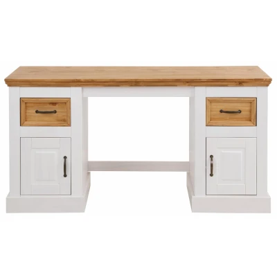 Abbildung von Home affaire Schreibtisch &quot;Selma&quot;, aus Massivholz, im modernen Landhausstil