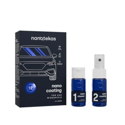 Abbildung von Nanotekas Nano Scheibenwischer Windschutzscheiben Beschichtung Glasschutz und Schutz hydrophober Fenster Regenabweiser Spray
