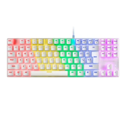 Abbildung von Mars Gaming MK80 Weiß, Mechanische Tastatur TKL FRGB, Antighosting, Switch Mechanischer Braun, US Sprache