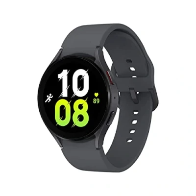 Abbildung von Samsung Galaxy Watch 5 44mm Grau (Graues Silikon Armband)