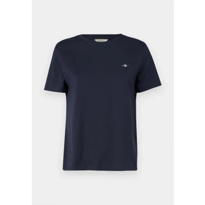 Abbildung von GANT Archive Shield Tshirt basic, Damen, Größe: Large, Evening blue