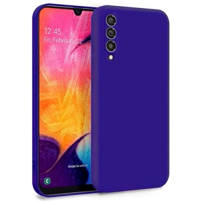 Abbildung von MyGadget Hülle für Samsung Galaxy A50 Zweilagige Handyhülle mit Kameraschutz Cover Innenfutter &amp; Silikon außen Dunkel Lila