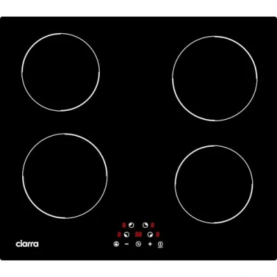 Abbildung von Ciarra CABBIH4 D Induktionskochfeld 60cm Einbau 4 Zonen Kochfeld Induktion Herdplatte Touch Bedienung mit Platten 9 Leistungsstufen Induktionskochplatte 6000W
