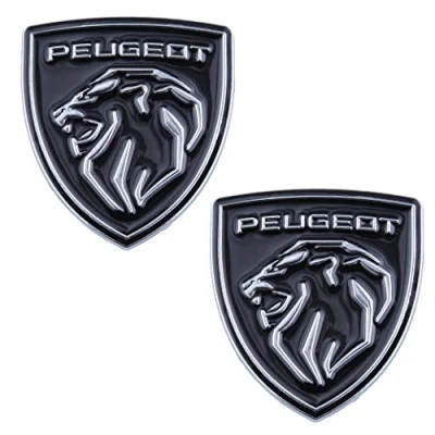 Abbildung von Wolfskopf Emblem für das Schild Autoaufkleber Aufkleber Geeignet Typ Autobeschriftung (Schwarz Silber)