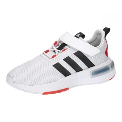Abbildung von adidas Racer TR23 Hook and Loop Shoes Kids Laufschuhe, Cloud White/core Black/Bright red, 38 2/3 EU