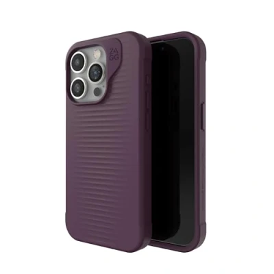Abbildung von ZAGG Luxe Snap iPhone 15 Pro Hülle schützende Handyhülle, Fallschutz (3 m), strapazierfähiges Graphen Material, schlanke und leichte MagSafe Pflaume