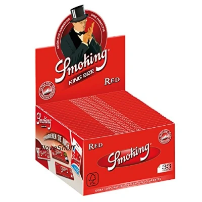 Abbildung von Smoking Red 1 Box King Size Papers 50 x 33 Blättchen Long Original®
