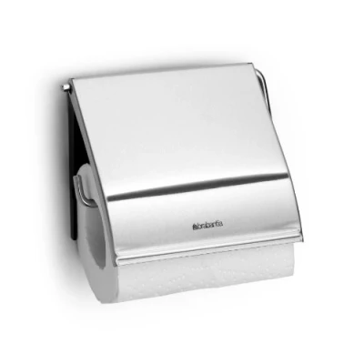 Abbildung von ReNew Toilettenpapierhalter mit Klappe Matt Steel Brabantia