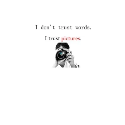 Abbildung von I trust pictures. Fotografie Kamera Notizbuch: Punktraster Notizbuch (6x9 Zoll) mit 120 Seiten