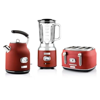 Abbildung von Black Friday: Westinghouse Retro Wasserkocher + Toaster mit 4 Schlitzen Mixer Rot