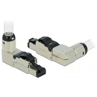 Abbildung von RJ 45 Stecker feldkonfektionierbar, Cat.6a abgewinkelt, Steckdose