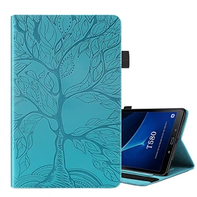 Abbildung von ONETHEFUL Tablethülle Book Cover Etui für Samsung Galaxy Tab A / A6 10.1&quot; 2016 T580 T585 Schutzhülle Baum des Lebens PU Leder Tasche Case Huelle mit Ständer Blau