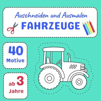 Abbildung von Ausschneidebuch ab 3 Jahre Fahrzeuge: 40 Motive zum Ausmalen und Ausschneiden