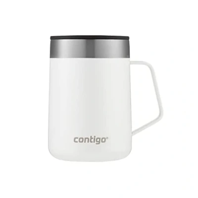 Abbildung von Contigo Streeterville Desk Mug, isolierter Kaffee Thermobecher mit Henkel aus Edelstahl, 420 ml