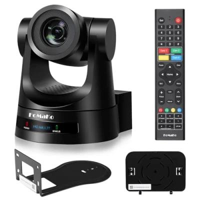 Abbildung von FoMaKo 30x SDI PTZ Kamera HDMI 30 facher Optischer Zoom KI Tracking 1080P@60 mit 3G SDI/HDMI/IP/USB3.0, PoE Kamera, für Bildung, Videokonferenz, Kirchen vMix OBS Live Streaming FMK30SDI Pro