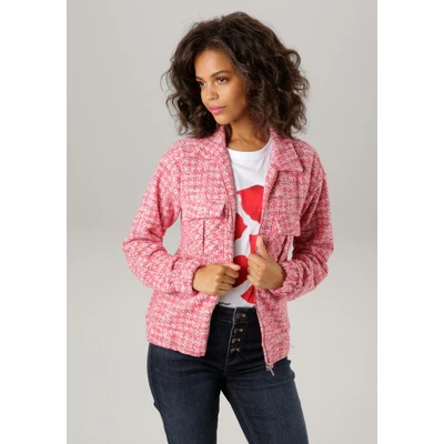 Abbildung von Aniston CASUAL Blouson, aus melierter Bouclé Jacquard Qualität NEUE KOLLEKTION