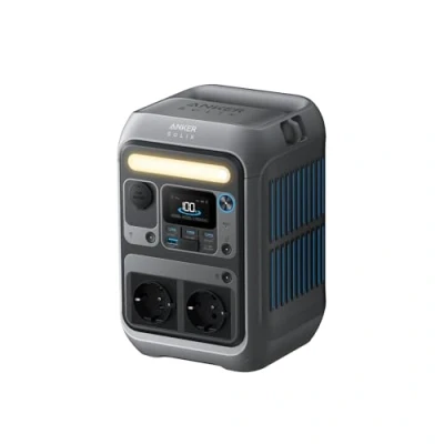 Abbildung von Anker SOLIX C300 Tragbare Powerstation, 288Wh LiFePO4 Akku, 300W (Max 600W) Solargenerator, 140W Beiseitige Schnellladeleistung, Für Camping, Draußen, Reisen, Notfälle, unterwegs (Solarpanel Optional)