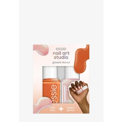 Abbildung von Essie nail art studio Set glazed donut (Nagellack 824 frilly lilies, special effects Nagellack 17 gilded galaxy)