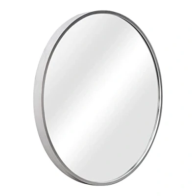 Abbildung von [en.casa] Wandspiegel Modugno 50 cm Badezimmerspiegel Badspiegel Schminkspiegel Hängespiegel rund Aluminiumrahmen Wandmontage Silber