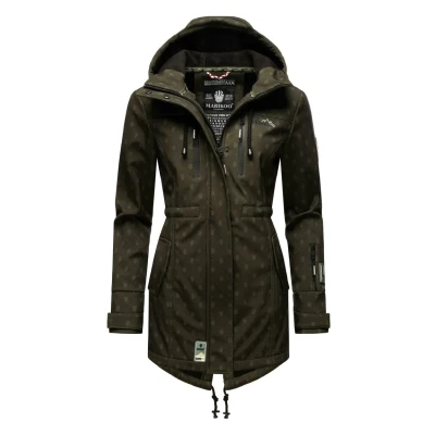 Abbildung von Marikoo Zimtzicke Parka, Damen, Größe: XS, Dark olive w print