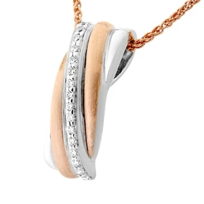 Abbildung von Orphelia &#039;Joline&#039; Damen Kette mit Anhänger aus 925er Sterlingsilber, Silber/Rosé, ZH 7118