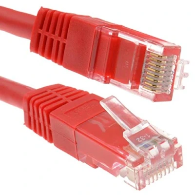 Abbildung von Rot Netzwerk Ethernet RJ45 Cat 5E UTP Patchkabel LAN Kupfer Kabel 4 m [4 Meter/4m]