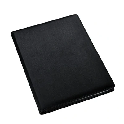 Abbildung von A4 Präsentationsmappe Schwarze Aktenordner Aufbewahrungsbox Portfolio Mappe mit Kunststoffhüllen Poly Taschenmappe von Arpan x 1 (A4 48 Taschen/96 Seiten)