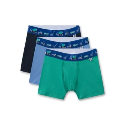 Abbildung von Sanetta Jungen Hipshorts (Dreierpack) grün Hochwertige und nachhaltige Unterhose für aus Bio Baumwoll Mix. Inhalt: 3er Set Unterwäsche 116