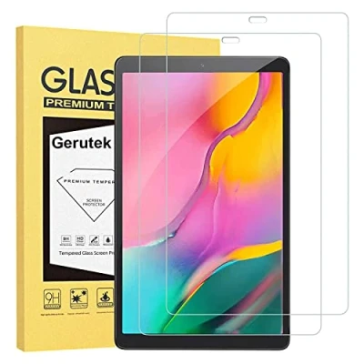 Abbildung von Gerutek [2 Stück Schutzfolie Samsung Galaxy tab A 2019 8 Zoll (T290/T295), 9H, Hülle Freundllich, Anti Kratzen, Bläschen Displayfolie Schutzglas Displayschutz für T290N/T295N