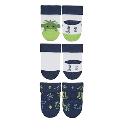 Abbildung von Sterntaler Baby Jungen Söckchen 3er Pack Drache Socken, Marine, 18