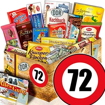 Abbildung von Geschenkidee zum 72. / Geschenke 72 Geburtstag für Ihn/Schoko Ostpaket
