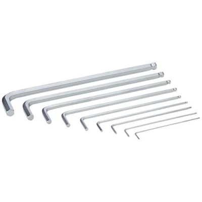 Abbildung von Wera 05073391001, L förmiger Inbusschlüssel Satz, Metrisch, 9 Stück(e), 1.5,2,2.5,3,4,5,6,8,10 mm, Chrom, 25 mm