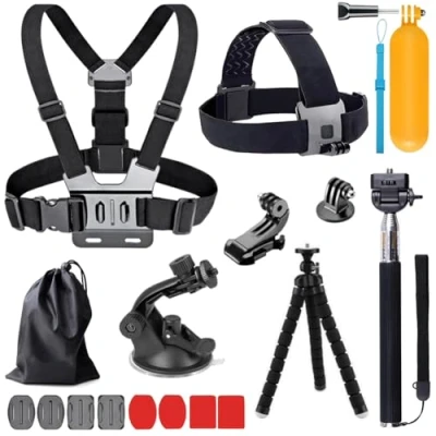 Abbildung von YEHOLDING 13 in 1 Zubehör für GoPro, Set Action Cam, kompatibel mit GoPro Hero 12 11 10 9 8 Max 7 6 5 4 Black SJ4000 und Anderen Sportkameras