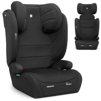 Abbildung von KikkaBoo i Aid Kindersitz 1536 kg, 100150 cm, Gruppe 2/3, von 3,5 bis 12 Jahren, ohne ISOFIX, Size, 13 fach verstellbare Kopfstütze, Schwarz