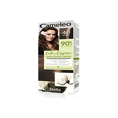 Abbildung von Cameleo Color Essence Färbecreme Braun Färbung &quot;TON IN TON&quot;. Wirkung bis zu 8 Waschgänge Natürliche, tiefe Farbe Farbauffrischung Pflege Weißer Mohn und Arganöl 75g