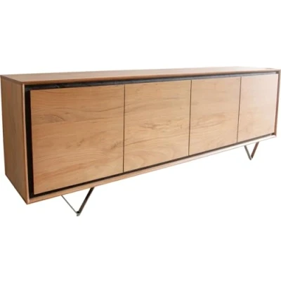 Abbildung von DELIFE Sideboard Stonegrace, Akazie Natur 200 cm 4 Türen Steinfurnier