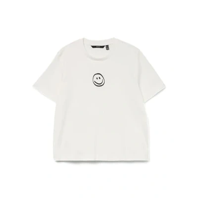 Abbildung von Vero Moda Vmsara Mette BOX Tshirt basic, Damen, Größe: Large, Snow white