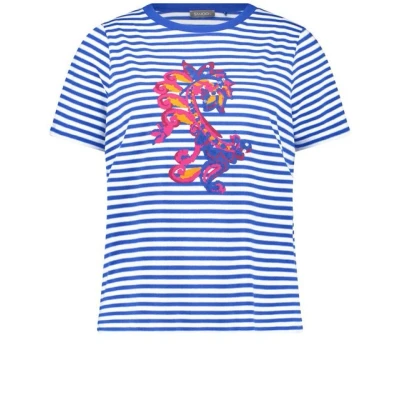 Abbildung von Samoon Tshirt print, Damen, Größe: 52, Skydiver blue ringel