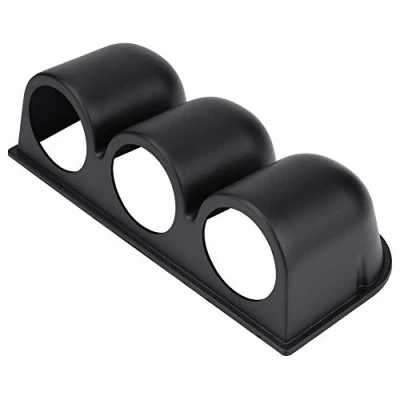 Abbildung von EVGATSAUTO Triple Gauge Console Dashboard, schwarz Universal 52 mm/2 &quot;3 Loch Dash Meter Pod Mount Holder