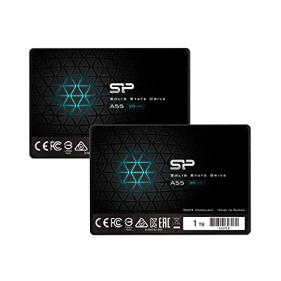 Abbildung von Silicon Power 2 Pack 1TB SSD 3D NAND A55 SLC Cache Performance Boost SATA III 2.5&quot; 7mm (0.28&quot;) Internal Solid State Drive