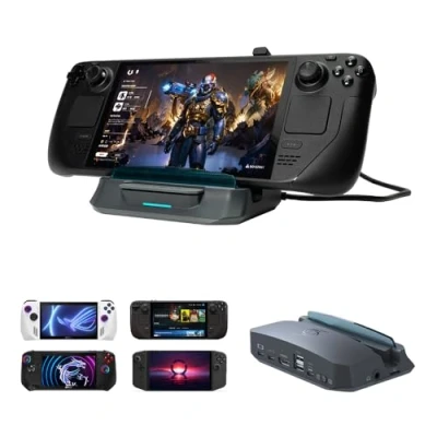 Abbildung von AVerMedia Steam Deck Dock mit HDMI 4K@60Hz, USB C Laden, Bildschirmspiegelung, Videoaufnahme für Deck, ROG Ally, Legion Go, MSI Claw, Switch, iPhone, iPad X&#039;TRA GO GC515
