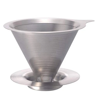 Abbildung von Hario Metall Dripper 02, Edelstahl, zweilagig, 1 von FROG.coffee