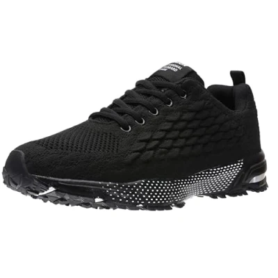 Abbildung von ASHION Turnschuhe Herren Sneaker Laufschuhe Sportschuhe Atmungsaktiv Leichte Straßenlaufschuhe,C Schwarz,43 EU